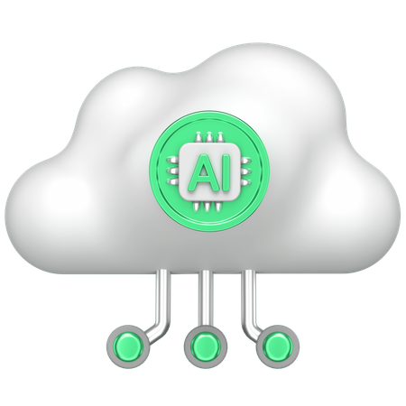 Ai Cloud  3D Icon