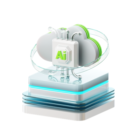 Ai Cloud  3D Icon