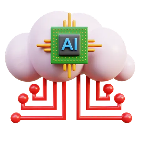 Ai Cloud  3D Icon