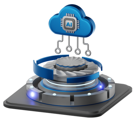 Ai Cloud  3D Icon