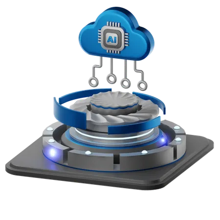 Ai Cloud  3D Icon