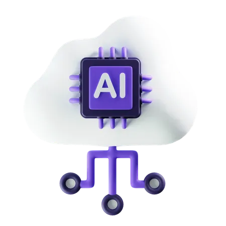 Ai Cloud  3D Icon