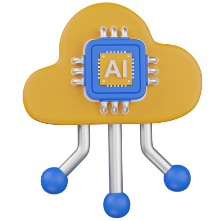 Ai cloud  3D Icon