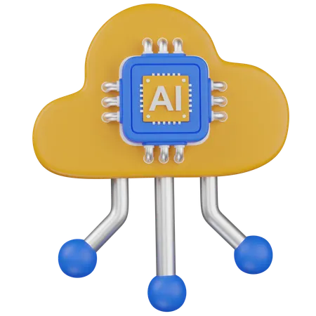 Ai cloud  3D Icon