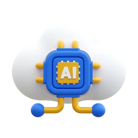 Ai Cloud  3D Icon