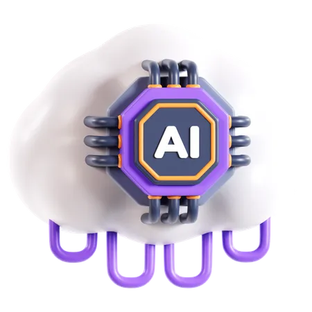 Ai Cloud  3D Icon