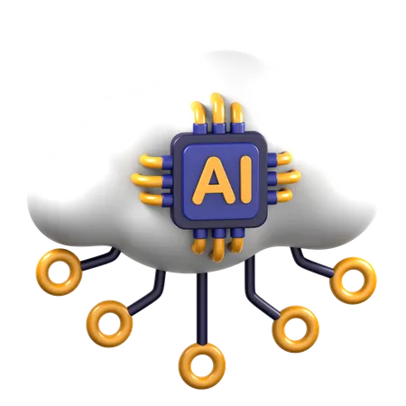 Ai Cloud  3D Icon