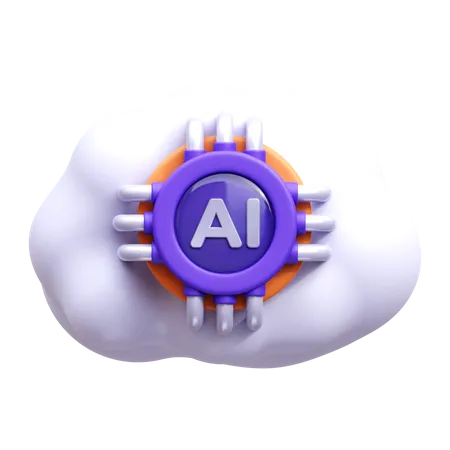 Ai Cloud  3D Icon