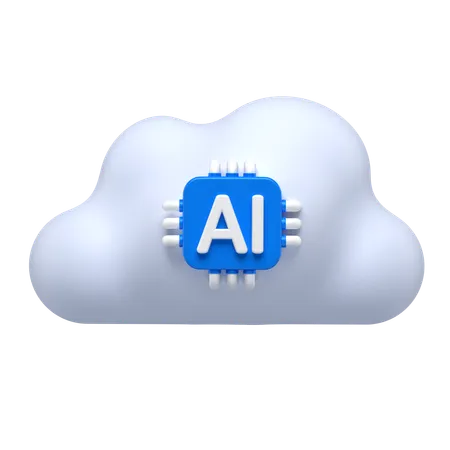 Ai Cloud  3D Icon