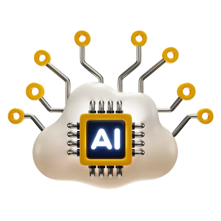 Ai Cloud  3D Icon