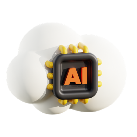 Ai Cloud  3D Icon