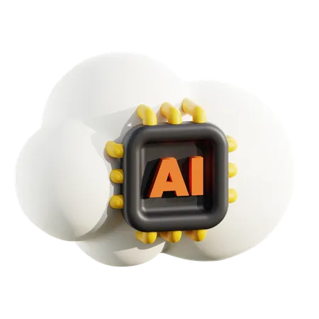 Ai Cloud  3D Icon