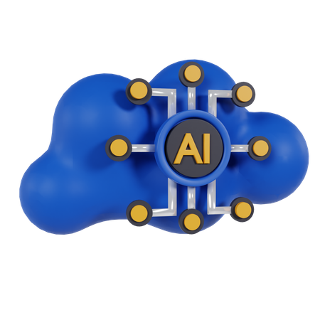 Ai Cloud  3D Icon