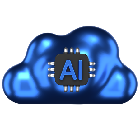Ai Cloud  3D Icon