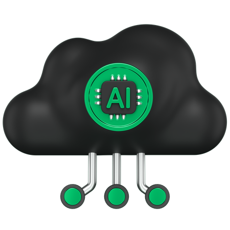 Ai Cloud  3D Icon