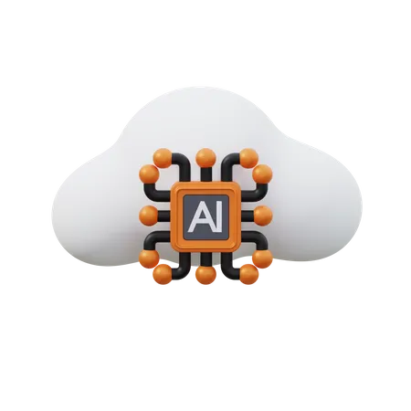 Ai Cloud  3D Icon