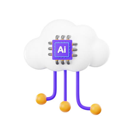 Ai Cloud  3D Icon