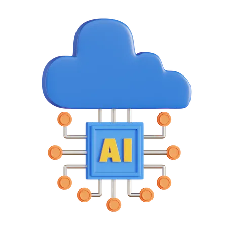 Ai Cloud  3D Icon