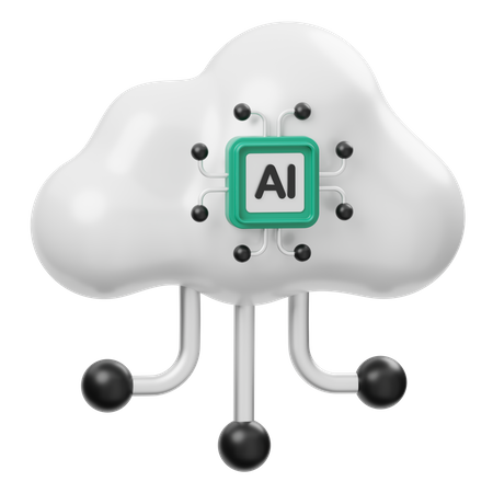 AI Cloud  3D Icon