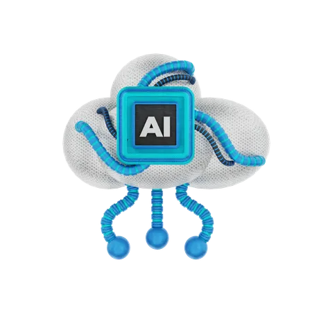 Ai Cloud  3D Icon