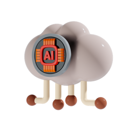 Ai Cloud  3D Icon