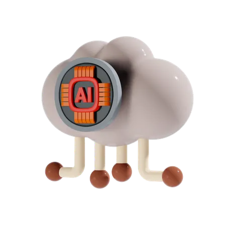 Ai Cloud  3D Icon