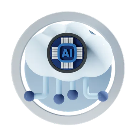 Ai Cloud  3D Icon