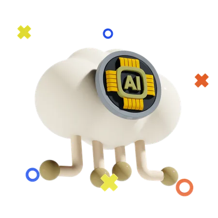 Ai Cloud  3D Icon