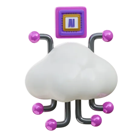 Ai Cloud  3D Icon