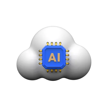 Ai Cloud  3D Icon