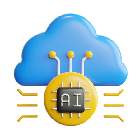 Ai Cloud  3D Icon