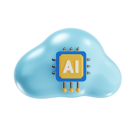 Ai Cloud  3D Icon