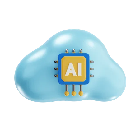 Ai Cloud  3D Icon