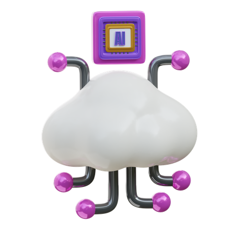 Ai Cloud  3D Icon