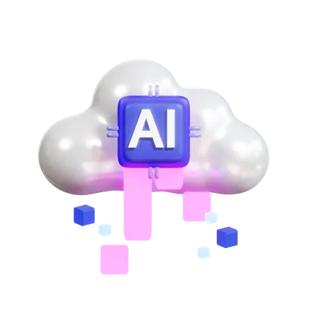 Ai Cloud  3D Icon