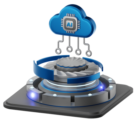 Ai Cloud  3D Icon
