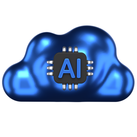Ai Cloud  3D Icon