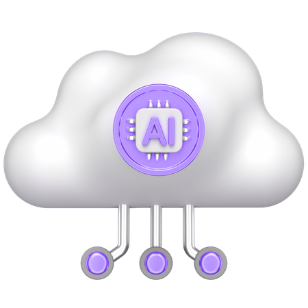 Ai Cloud  3D Icon