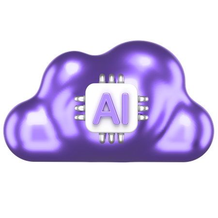 Ai Cloud  3D Icon