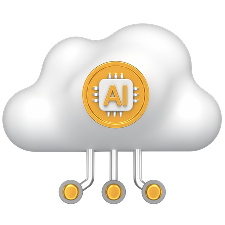 Ai Cloud  3D Icon