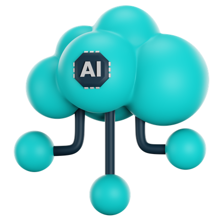 Ai cloud  3D Icon