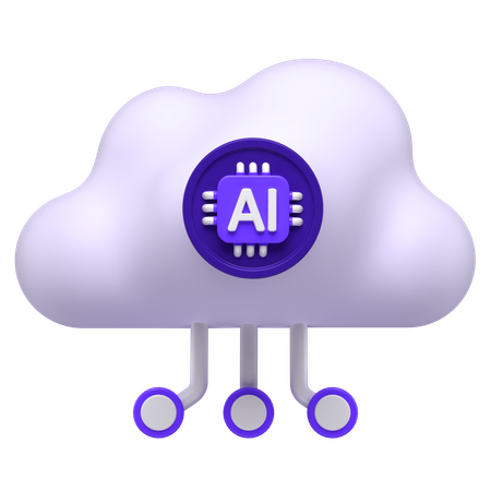 Ai Cloud  3D Icon