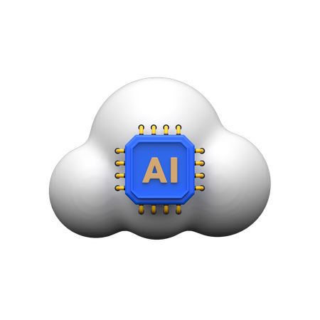 Ai Cloud  3D Icon