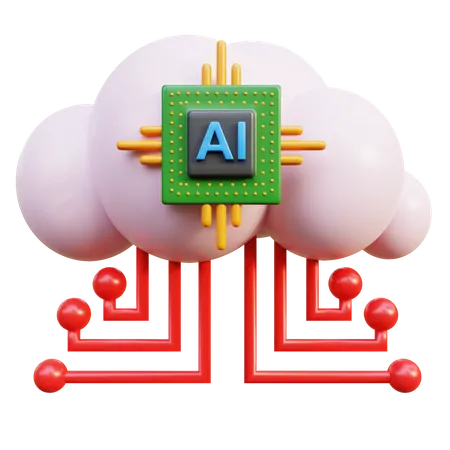 Ai Cloud 3D Icon