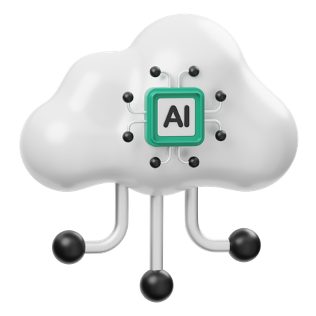AI Cloud  3D Icon