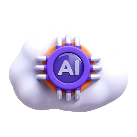 Ai Cloud 3 D Illustration Icon 3D Icon
