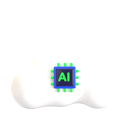Nuvem de IA  3D Icon