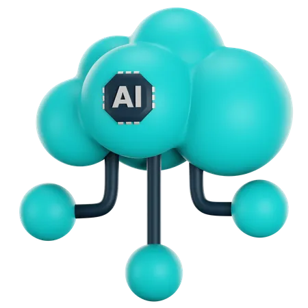 Artificial Intelegence Cloud 3 D Icon 3D Icon