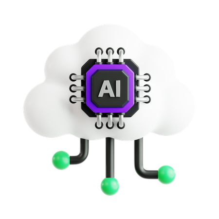 Ai Cloud Chip  3D Icon