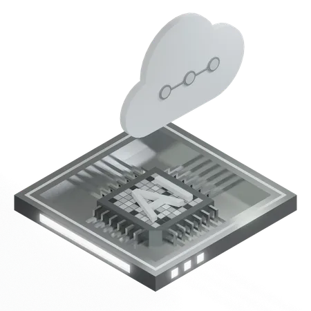 Processeur d'architecture de puce cloud ai  3D Icon